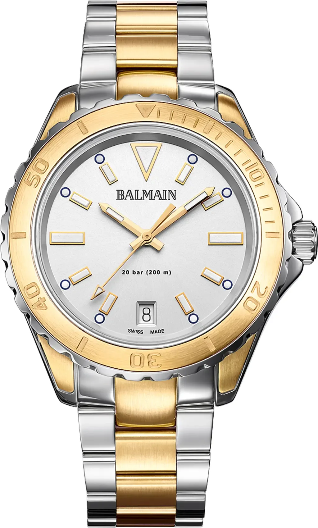 Ophrys Dive Two-Tone Bracelet Watch, 38.5mm by BALMAIN WATCHES