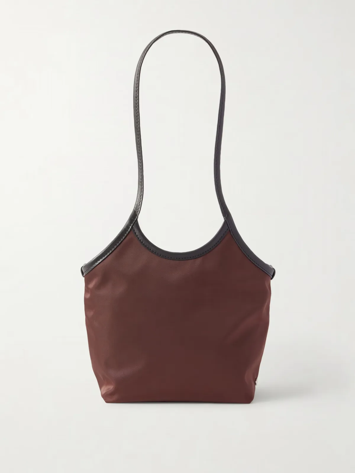 - Cami Small Leather-trimmed Nylon-satin Tote -