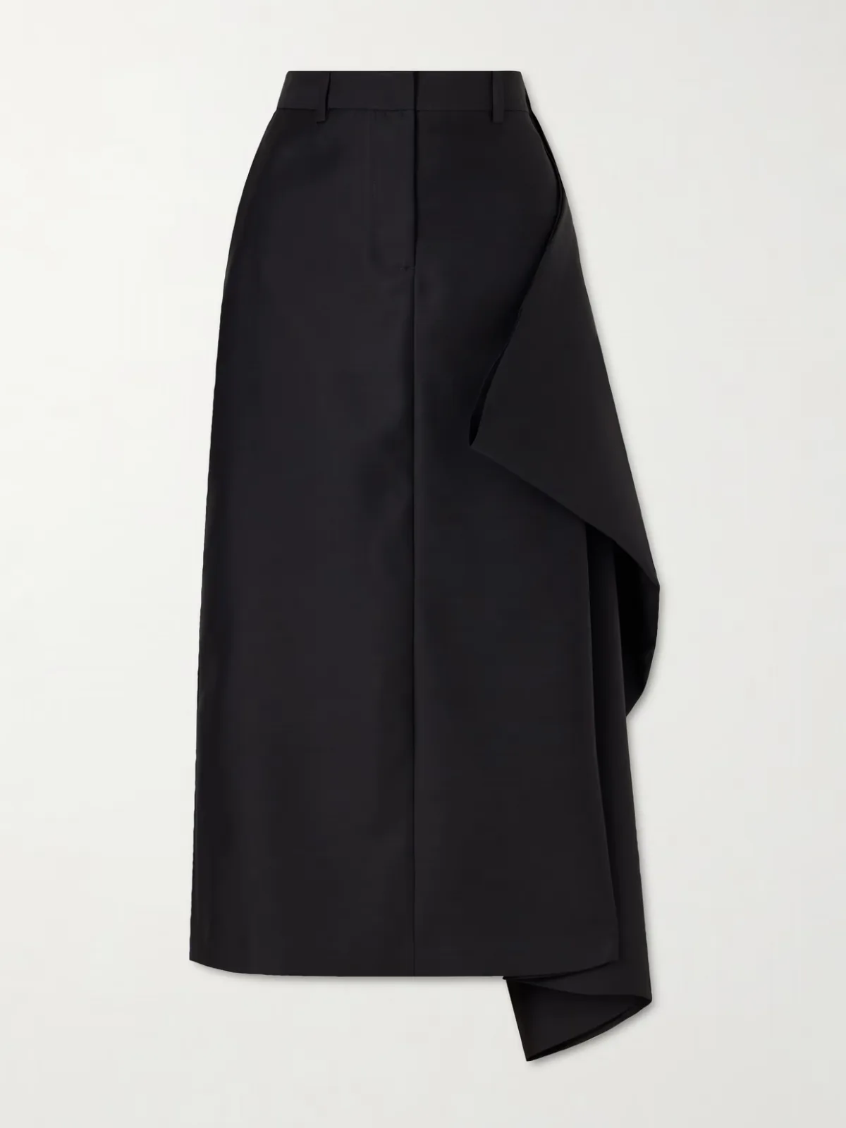 - Augusta Wool And Silk-blend Faille Midi Skirt -
