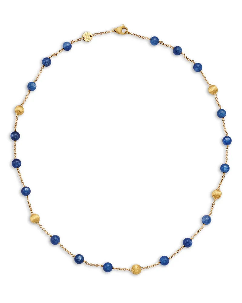 18K Yellow Gold Africa Kyanite & Textured Bead Collar Necklace, 18" by Marco Bicego
