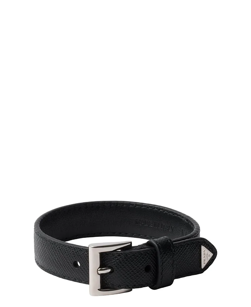 Saffiano Leather Bracelet by Prada