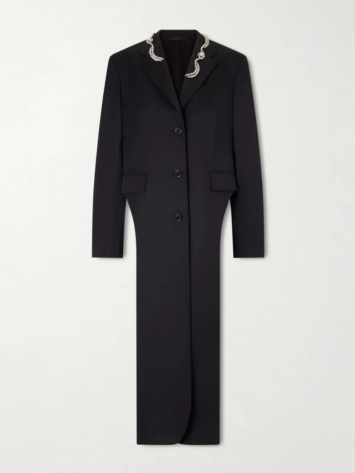 - Embellished Woven Coat -