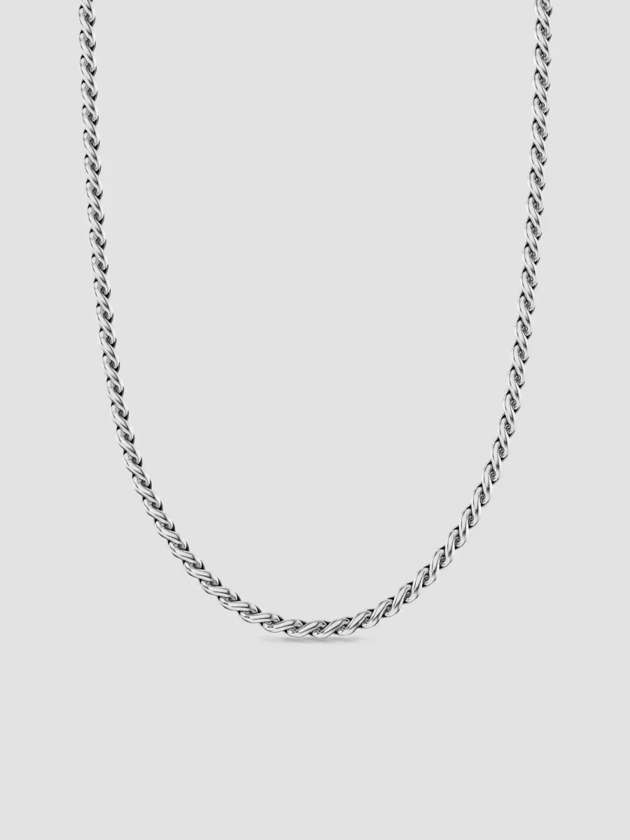 Sculpted Cable Chain Necklace in Sterling Silver, 3.7MM by David Yurman