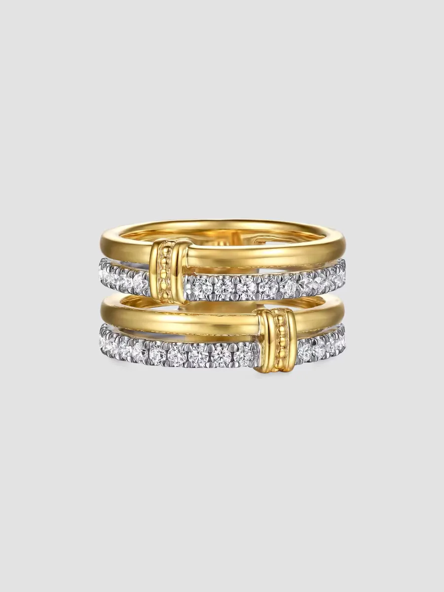 Gabriel & Co Bujukan 14K Two-Tone Gold & 0.60 TCW Diamond Ring by Gabriel