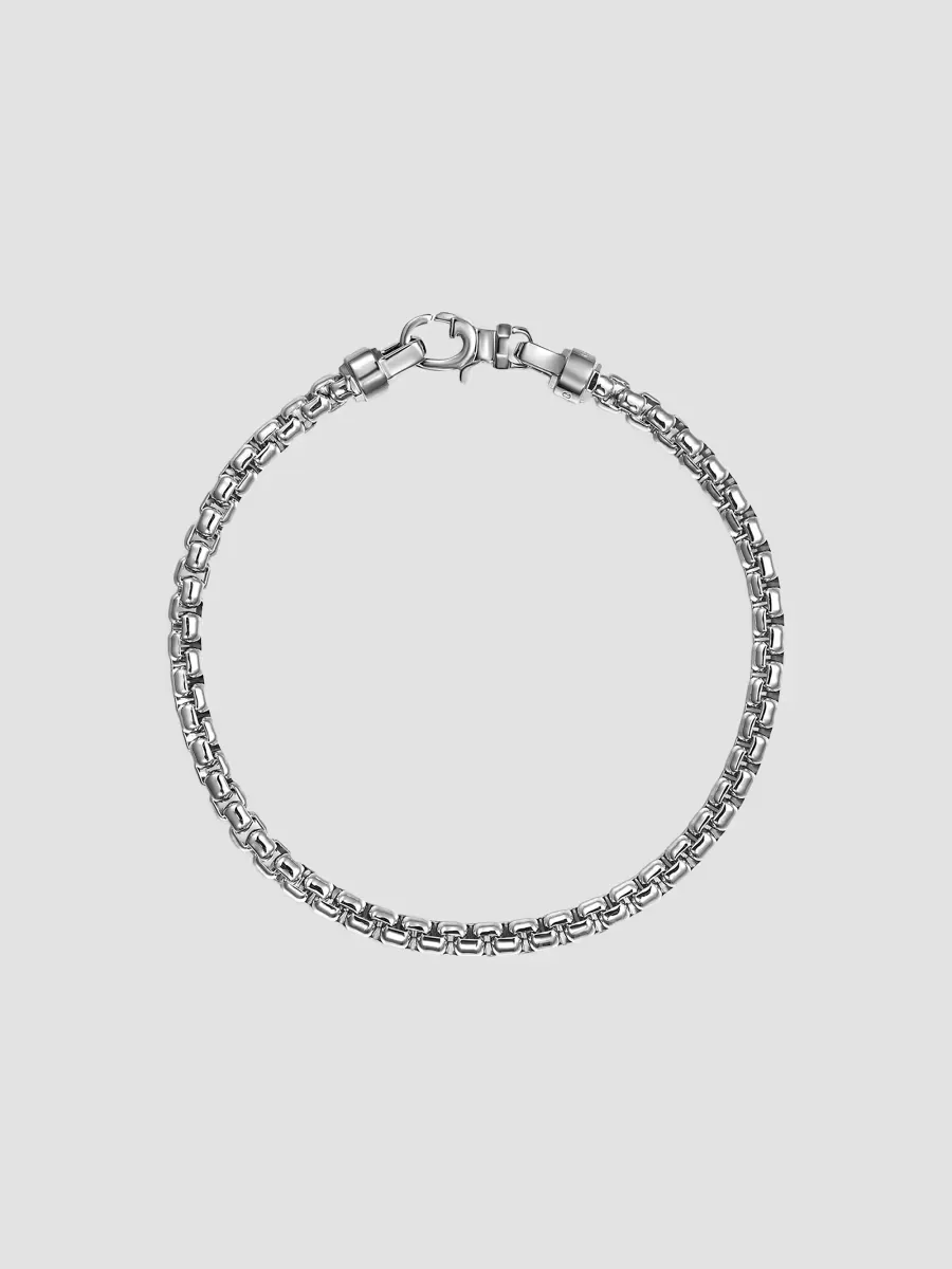 Gabriel & Co Classic Sterling Silver Box Chain Bracelet by Gabriel
