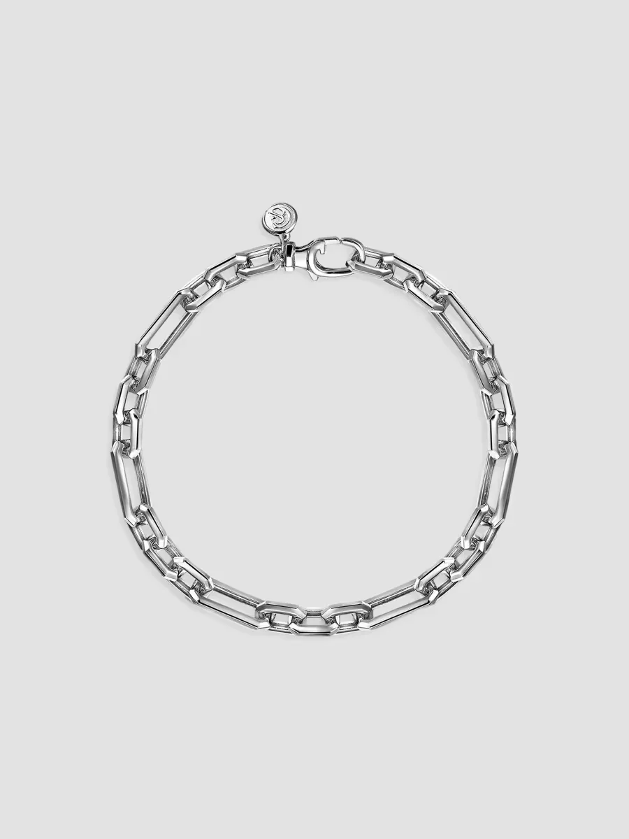 Gabriel & Co Classic Figaro Sterling Silver Chain Link Bracelet by Gabriel