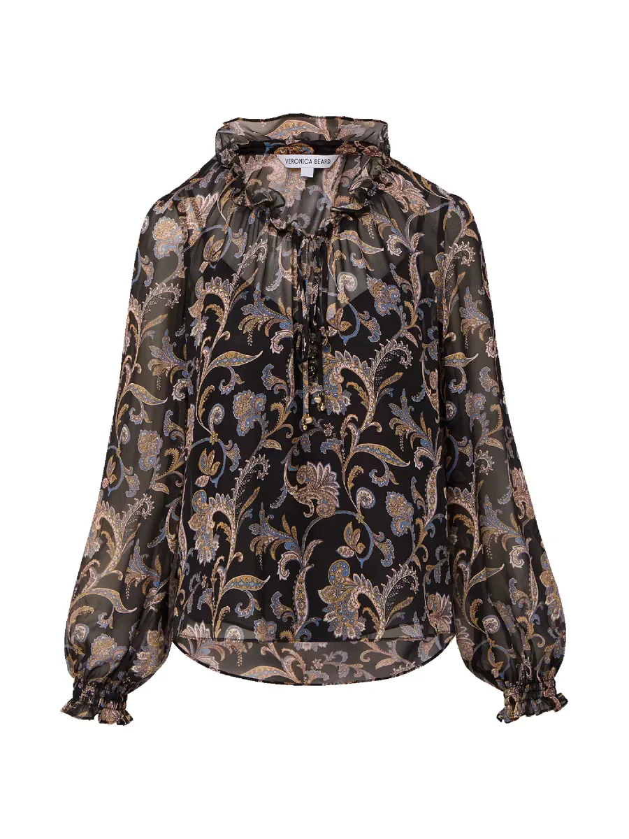 Hickory Floral Silk Blouse