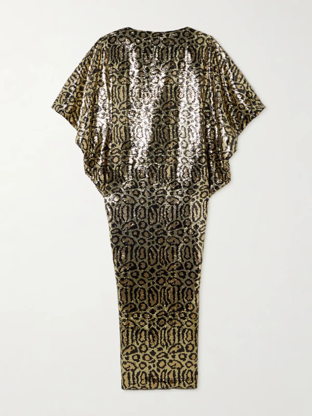 - Ruman Animal-print Sequined Mesh Gown -