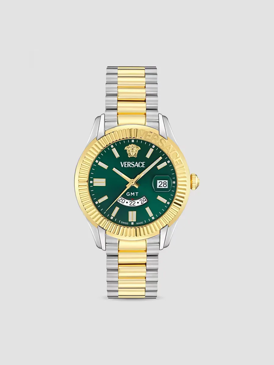 Apodis IP Yellow Gold & Stainless Steel Bracelet Watch 41MM by Versace