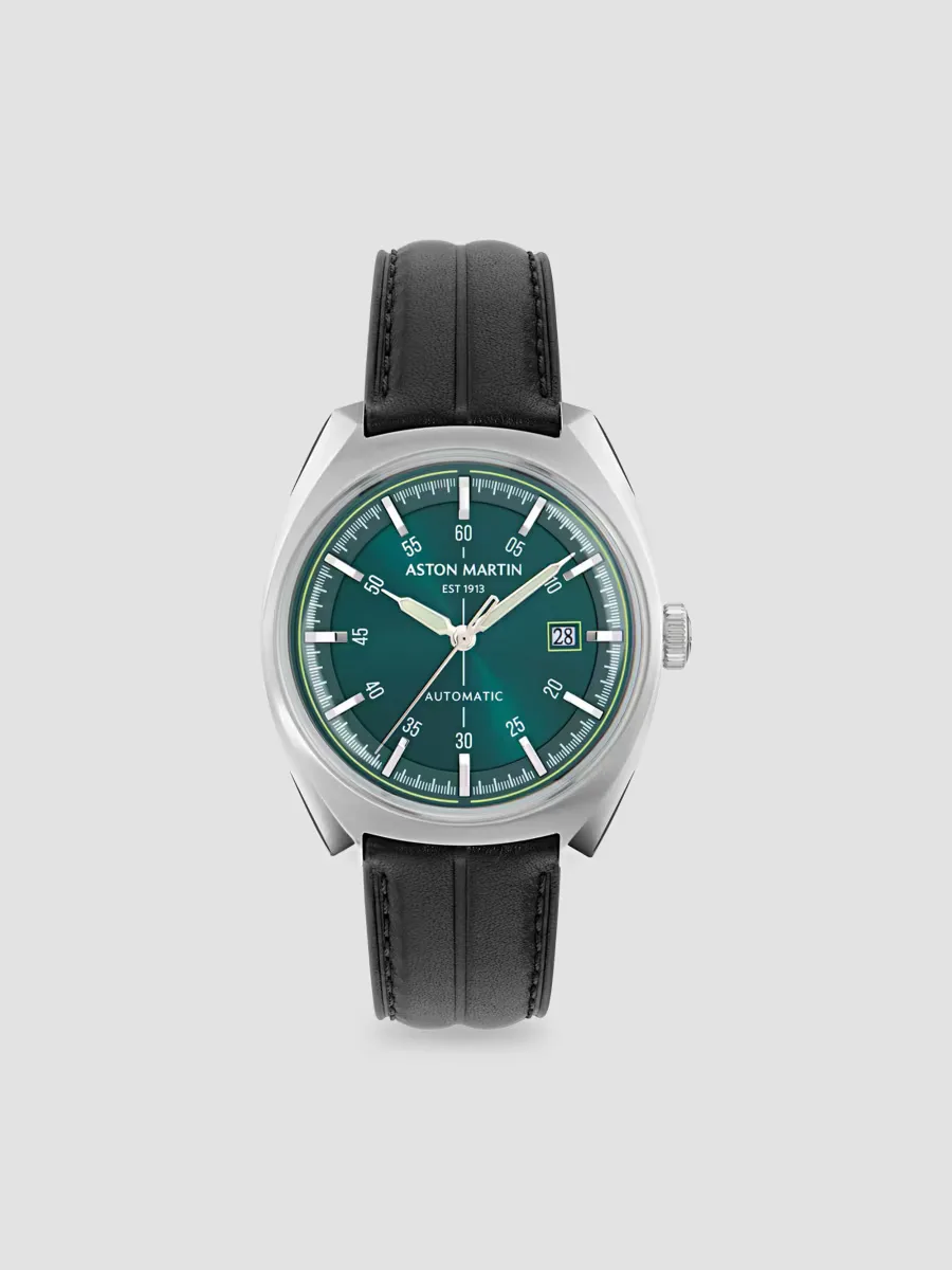 TS2 Automatic Stainless Steel & Leather-Strap Watch 41MM by Aston Martin