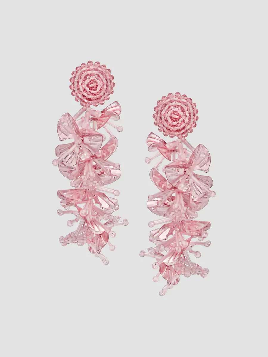 24K-Gold-Plated & Beaded Clip-On Drop Earrings by Oscar de la Renta