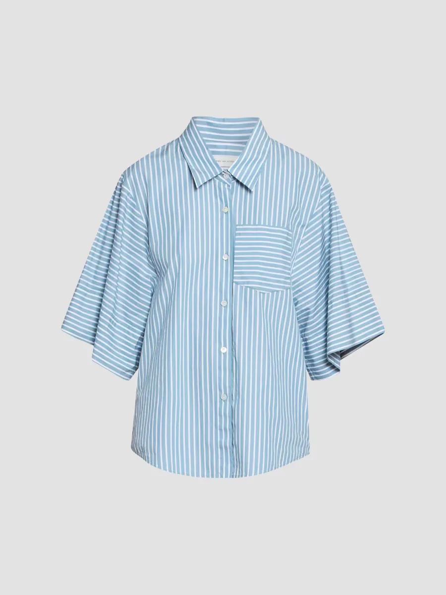Clea Striped Cotton Poplin Shirt