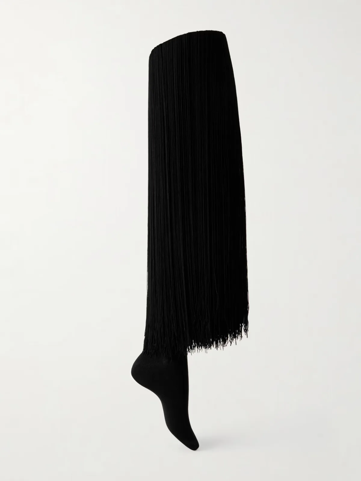 - Fringed Knit High Socks - by Alaïa