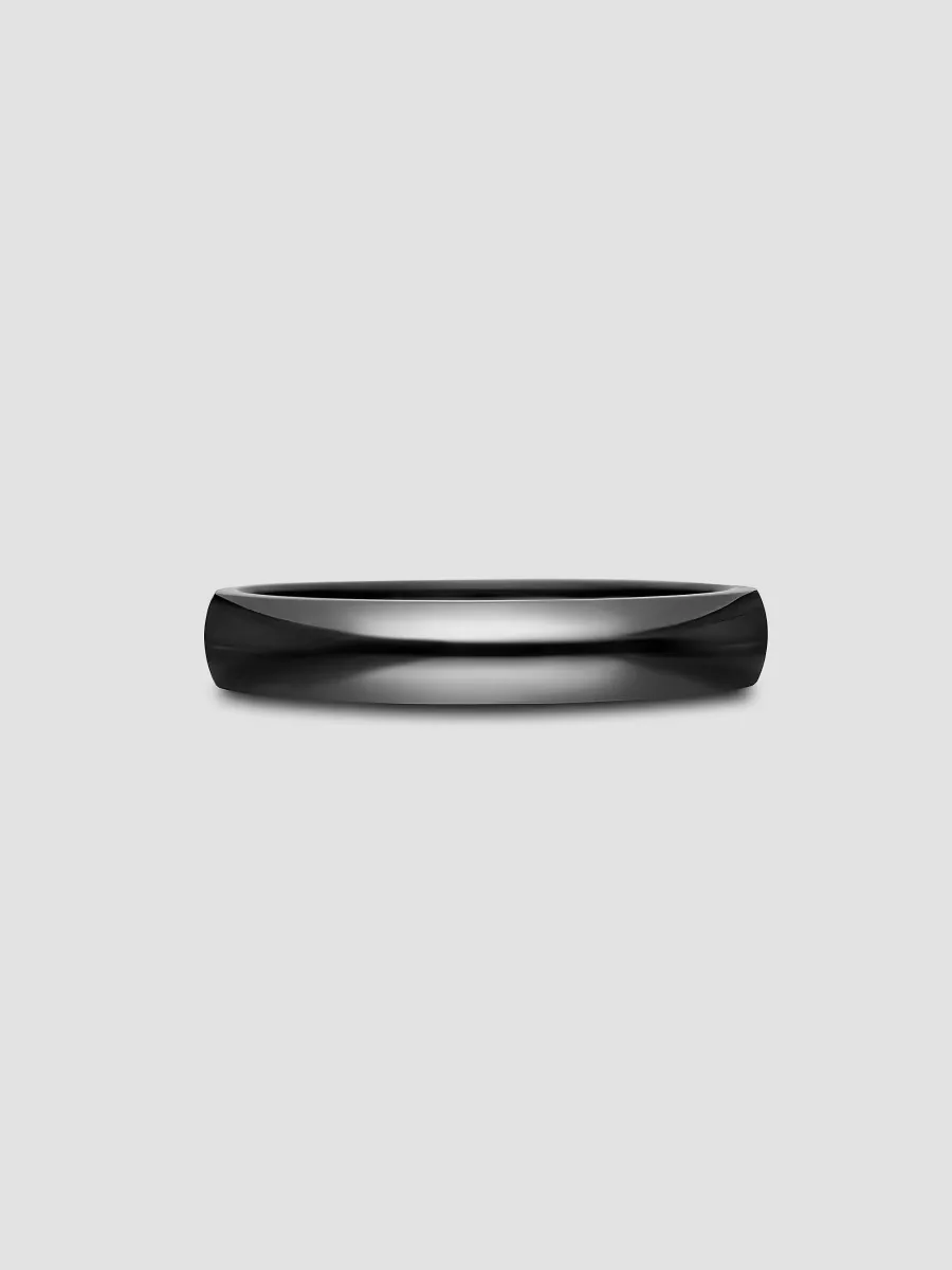 DY Classic Band Ring in Black Titanium by David Yurman