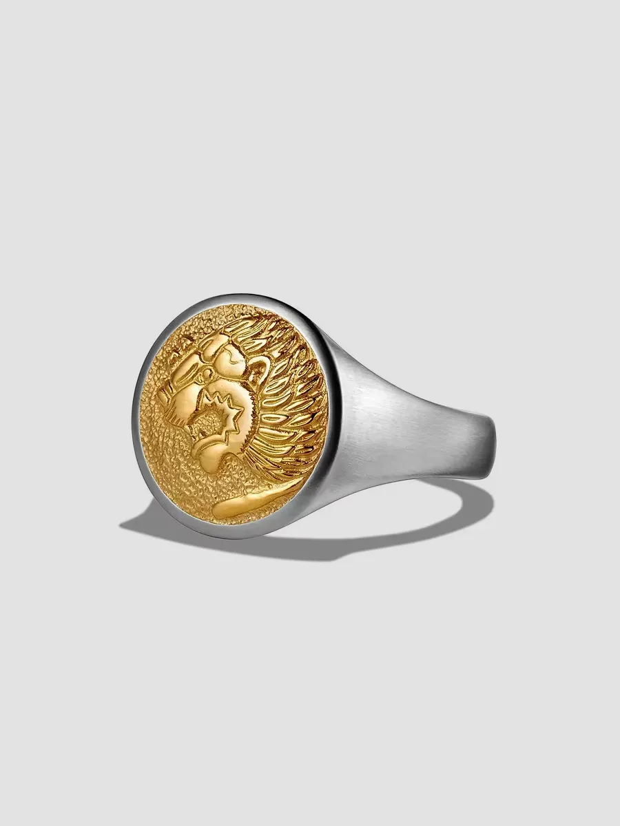 Petrvs Lion Pinky Ring in Sterling Silver by David Yurman