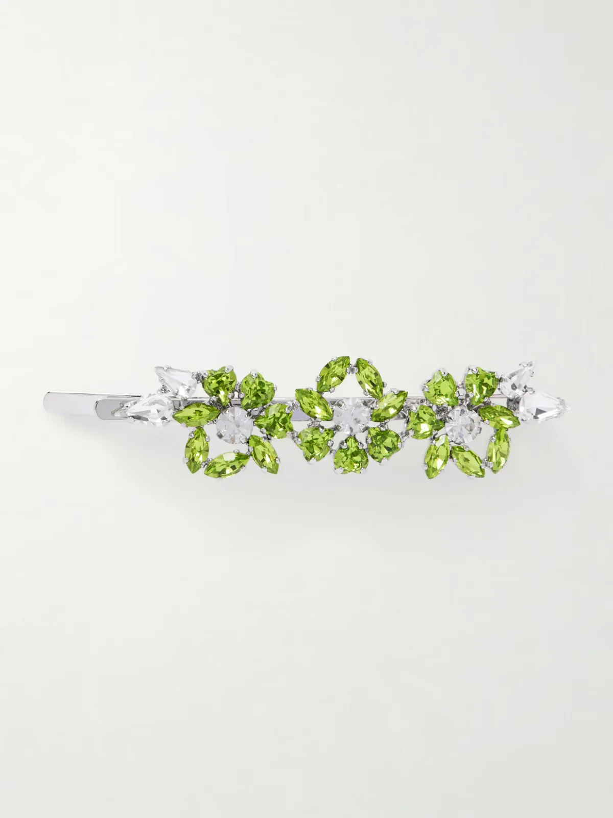 - Heartbloom Silver-tone Crystal Hair Slide - by Simone Rocha
