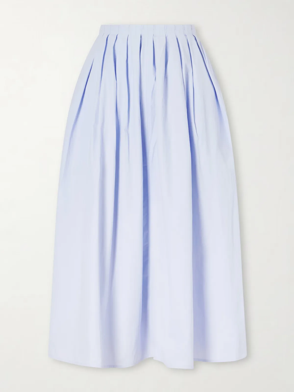 - Austin Pleated Cotton-blend Poplin Skirt -