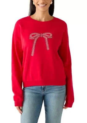 Embellished Sweatshirt with Scrunchie
