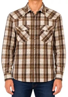 Long Sleeve Plaid Western Shirt