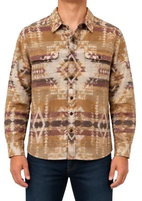 Southwest Print Woven Long Sleeve Shirt