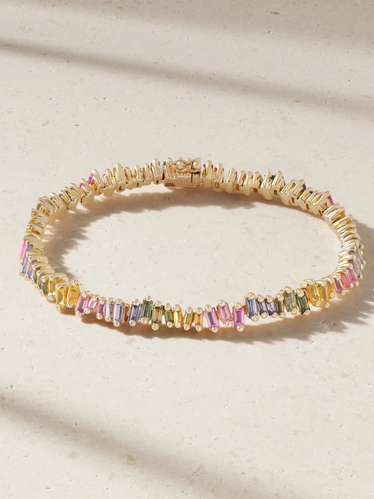 - 18-karat Rose-gold Sapphire Tennis Bracelet -