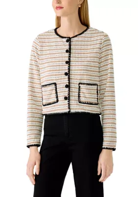Crochet Detailed Knit Cardigan