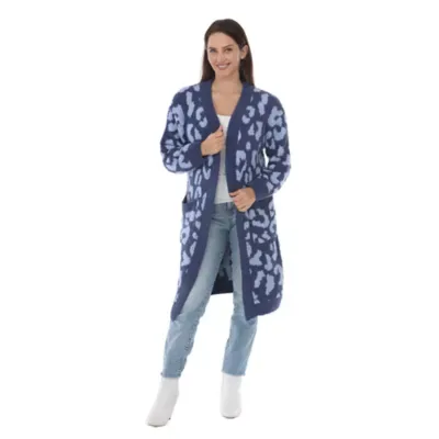 Leopard Print Plush Cardigan