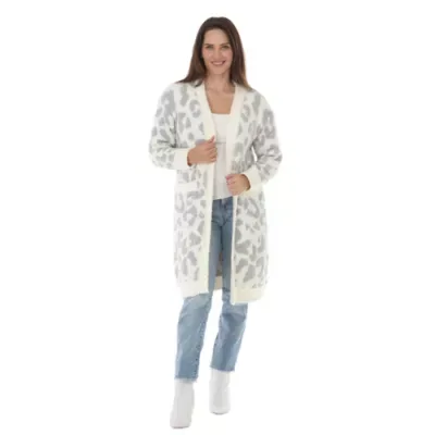 Leopard Print Plush Cardigan