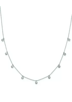 Belk & Co Lab Created 1.17 ct. t.w. Lab Grown Diamond VS+ F+ 9 Station 18 Inch Necklace in 14K Gold by Belk & Co