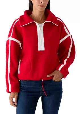Striped Sherpa 1/4 Zip Jacket by Gottex