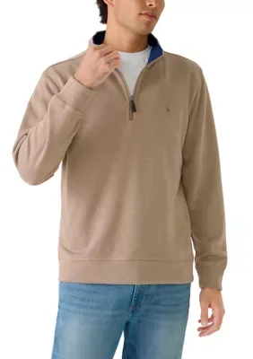 French Rib Quarter-Zip Sweater