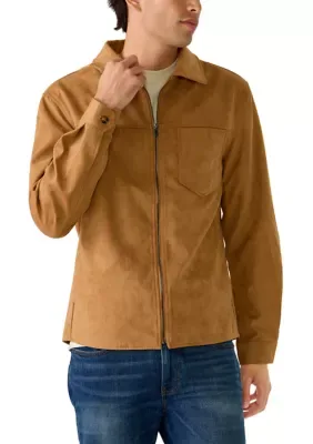 Faux Suede Zip Jacket