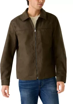 Faux Suede Zip Jacket