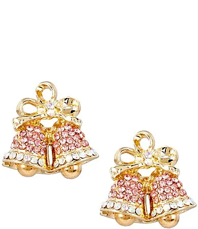 Merry & Bright Holiday Bells Stud Earrings