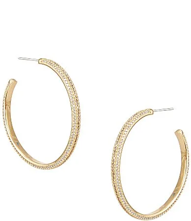 Waterproof Pave Hoop Earrings by Anna & Ava