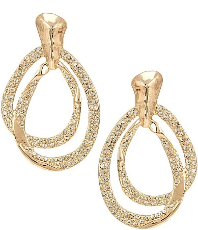Pave Double Hoop Earrings by Gemma Layne