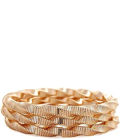 Twisted Metal Bangle Bracelet Set by Dillards