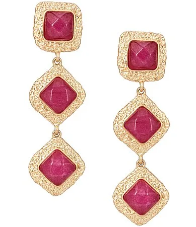 Semi-Precious Drop Earrings by Southern Living