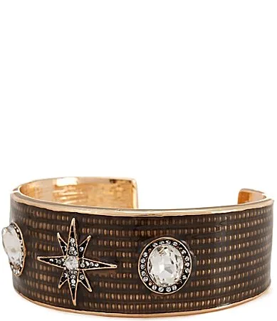 Enamel Pave Resin Star Cuff Bracelet by Gemma Layne
