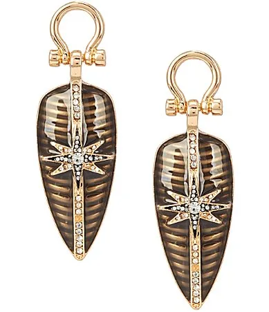 Enamel Pave Resin Star Drop Earrings by Gemma Layne