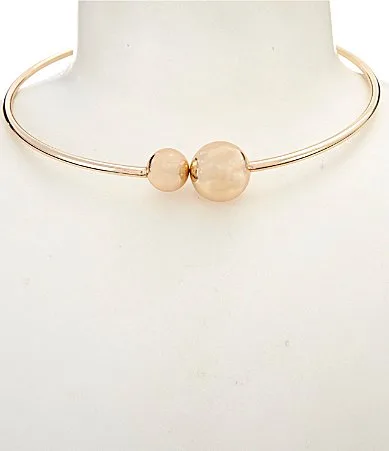 Metal Ball Collar Necklace by Dillards