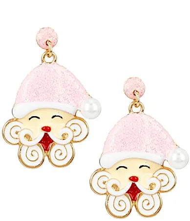 Santa Face Drop Earrings