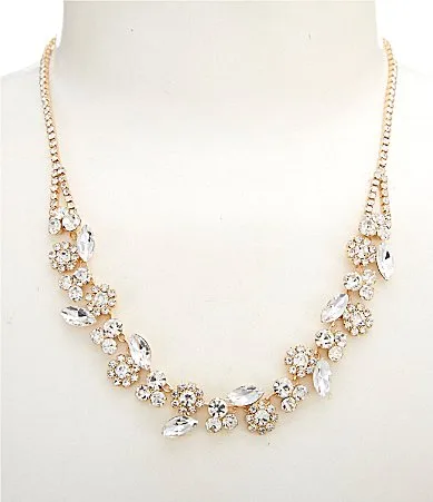 Southern Living x Borrowed & Blue Stone Cluster Flower Collar Necklace by Southern Living