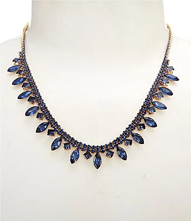 Southern Living x Borrowed & Blue Marquis Rhinestone Collar Necklace by Southern Living