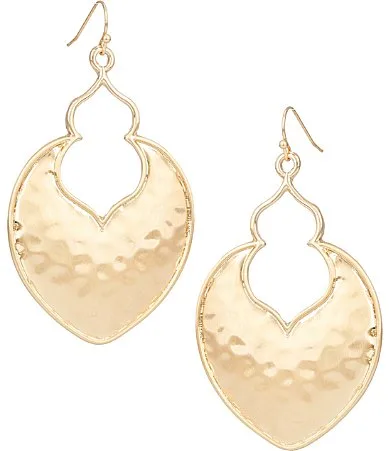Hammered Geometric Drop Earrings by Southern Living