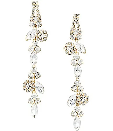 Southern Living x Borrowed & Blue Stone Flower Linear Earrings