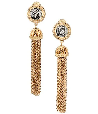 Chain Tassel Earrings by Southern Living