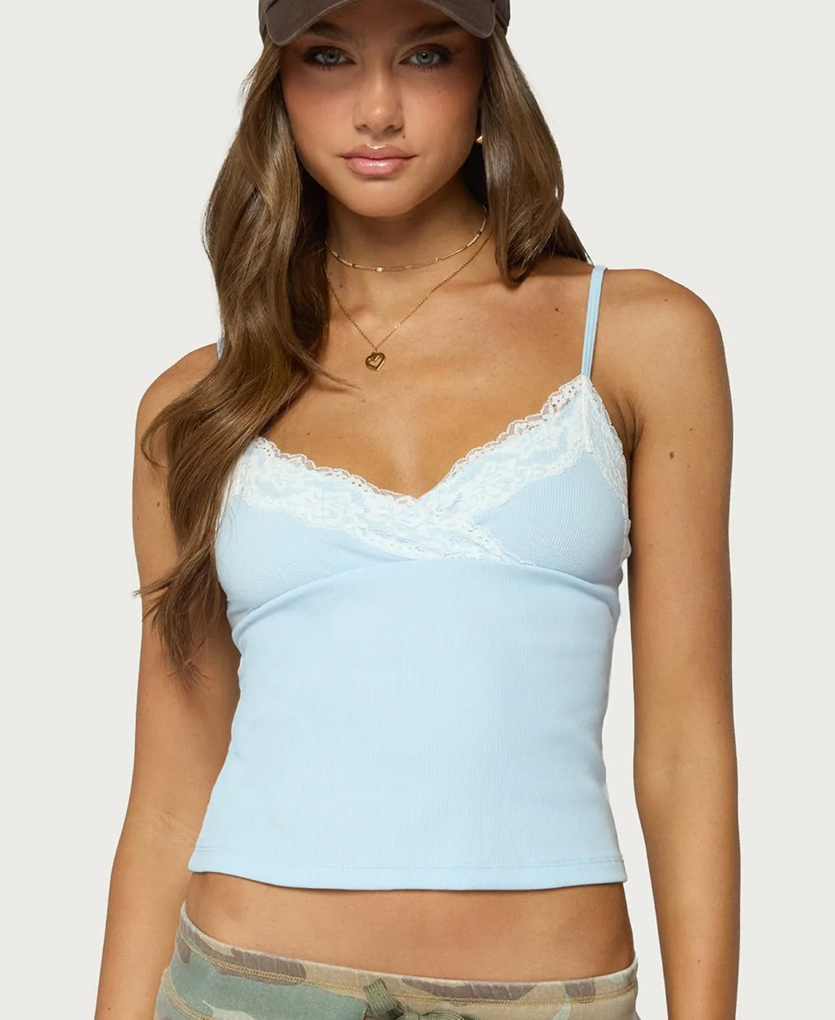 Paima V-Neck Sleeveless Lace Tank Top