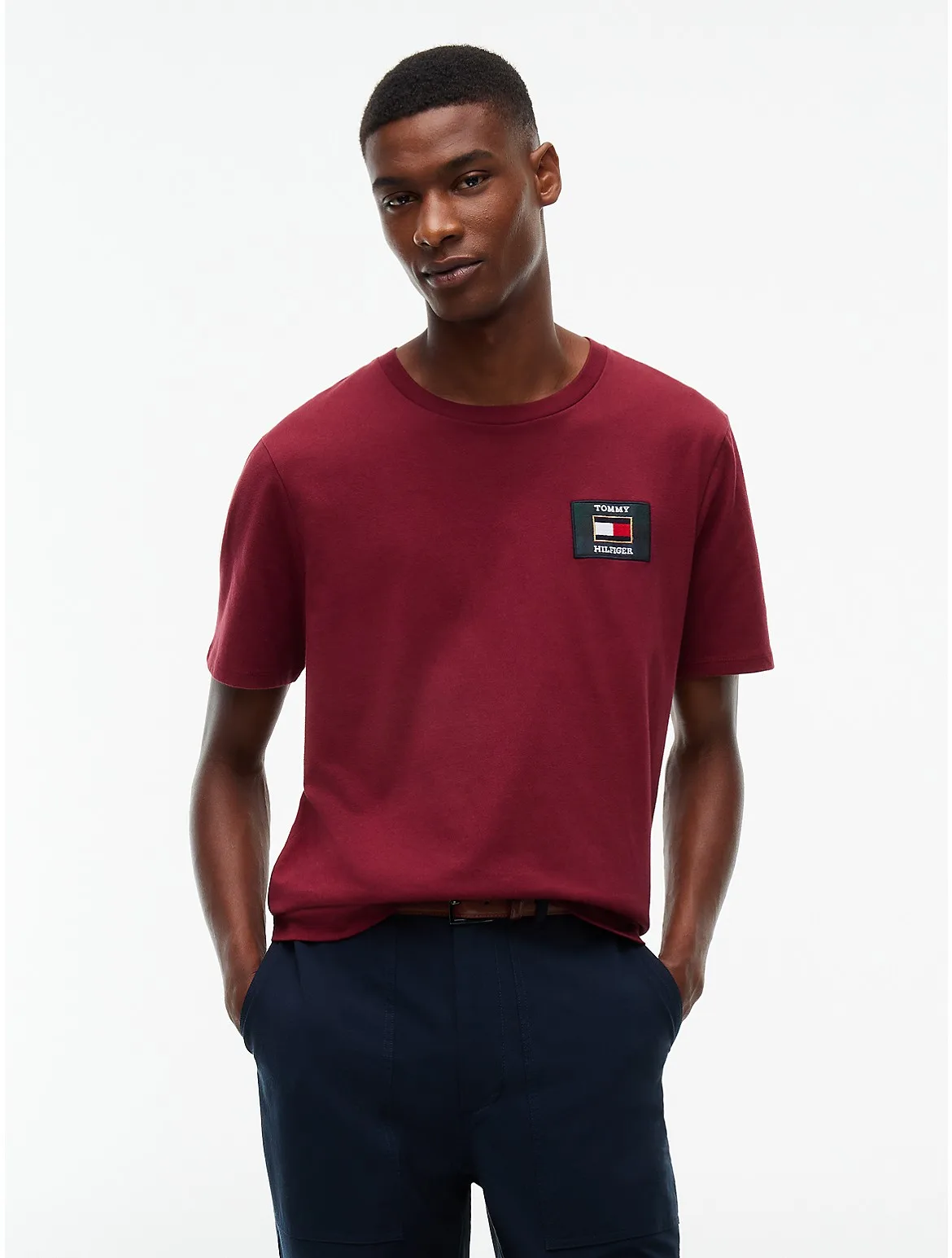 Plaid Flag Logo Patch T-Shirt