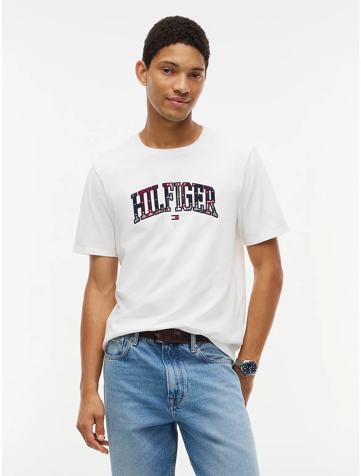Tartan Varsity Hilfiger Logo T-Shirt